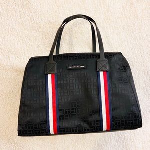 NWT Tommy Hilfiger black preppy carry-on duffle